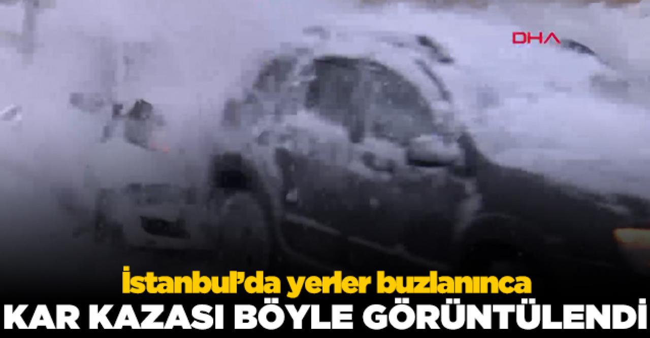 Kağıthane'deki kar kazası böyle görüntülendi