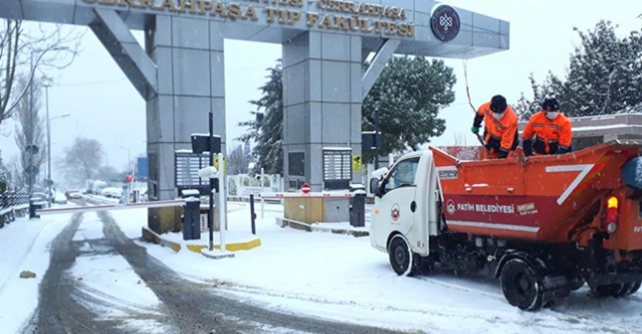 Fatih’te kış çalışmaları aralıksız sürüyor