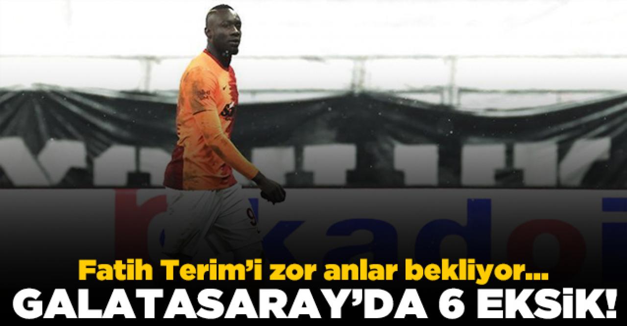 Galatasaray'da Denizlispor maçında 6 eksik