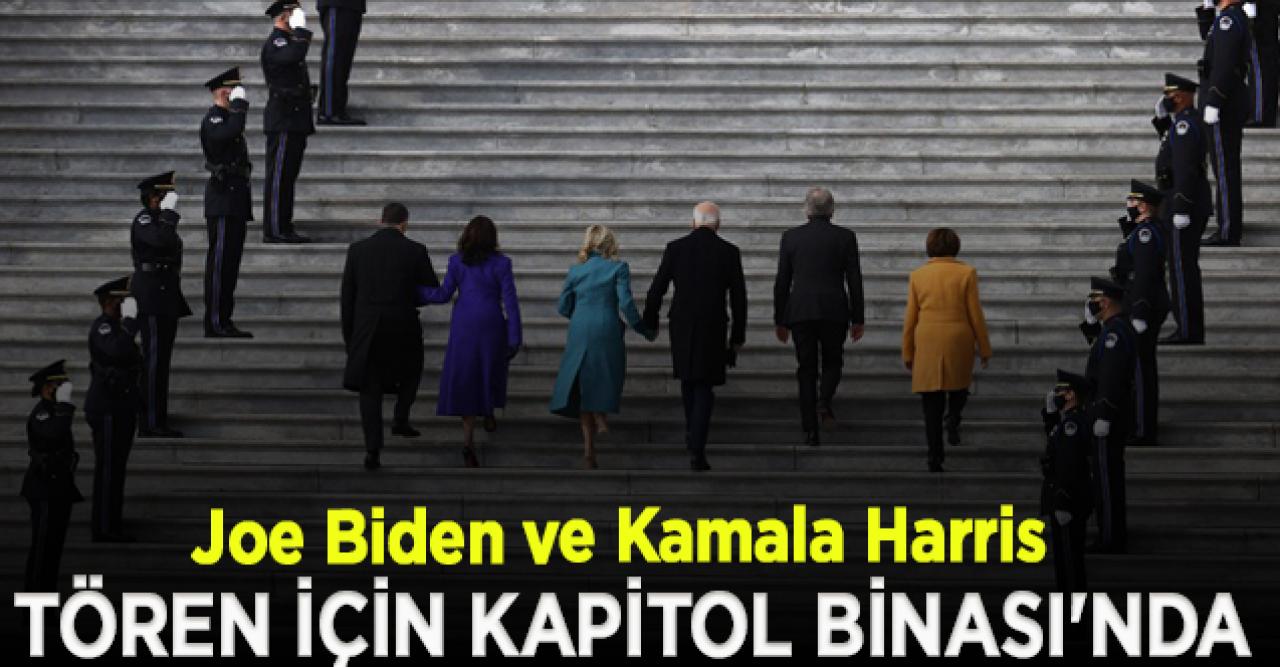 Joe Biden ve Kamala Harris, yemin töreni için Kapitol Binası'na geldi