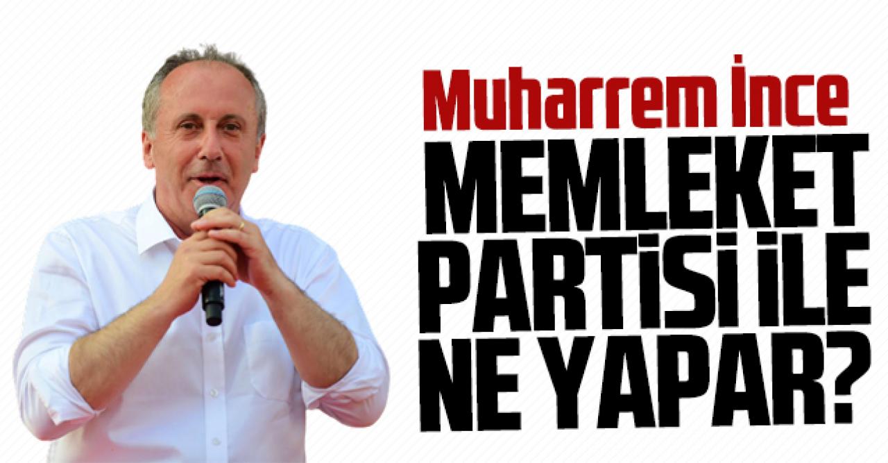 Muharrem İnce 'Memleket Partisi' ile ne yapar?