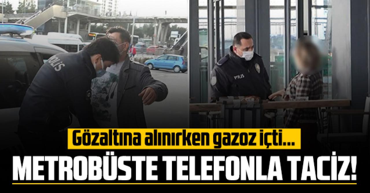 Beylikdüzü'nde metrobüsten inen kadına cep telefonuyla taciz!