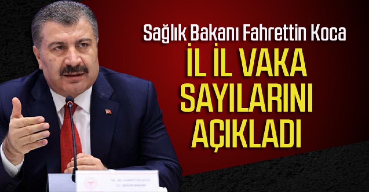 Sağlık Bakanı Fahrettin Koca il il vaka sayılarını açıkladı