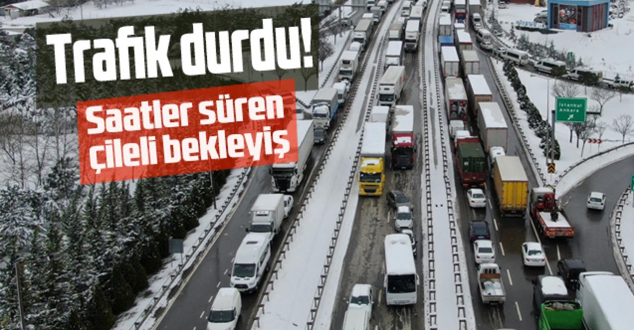 TEM Otoyolu'nda trafik durdu!