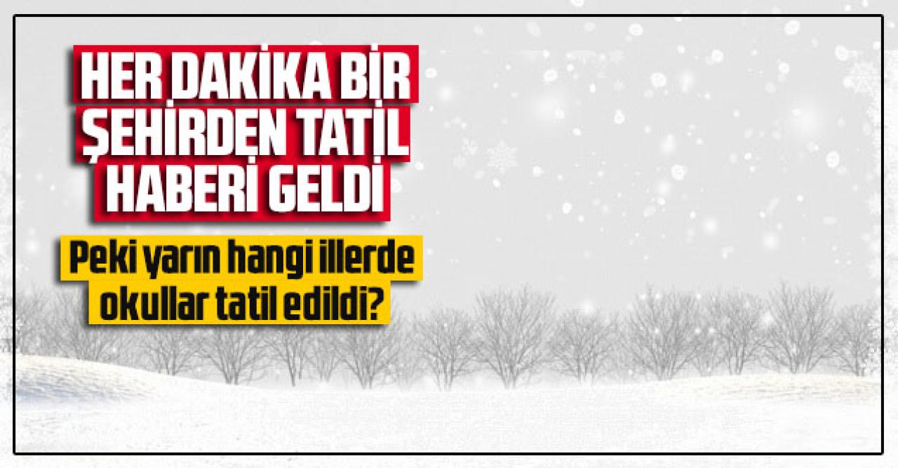 Her dakika bir şehirden kar tatili haberi geldi. Okullar hangi illerde tatil?