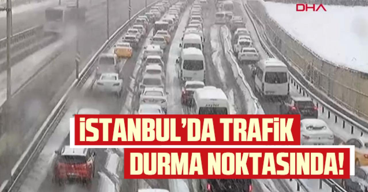 İstanbul Kavacık'ta trafik durma noktasına geldi!