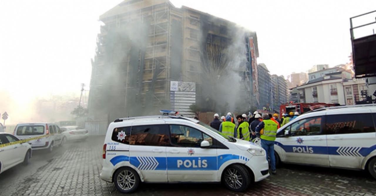 Kağıthane'de inşaat şantiyesinde yangın! Alevler binayı sardı