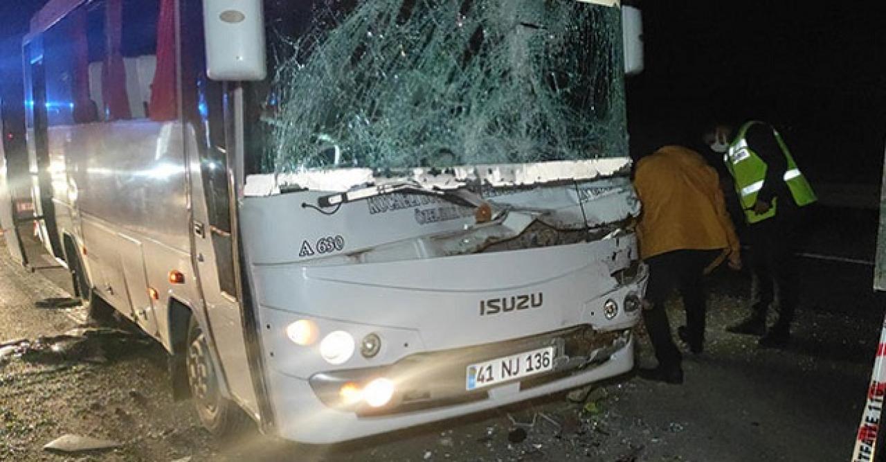 Özel halk otobüsü Kartepe’de kaza yaptı, 6 kişi yaralandı