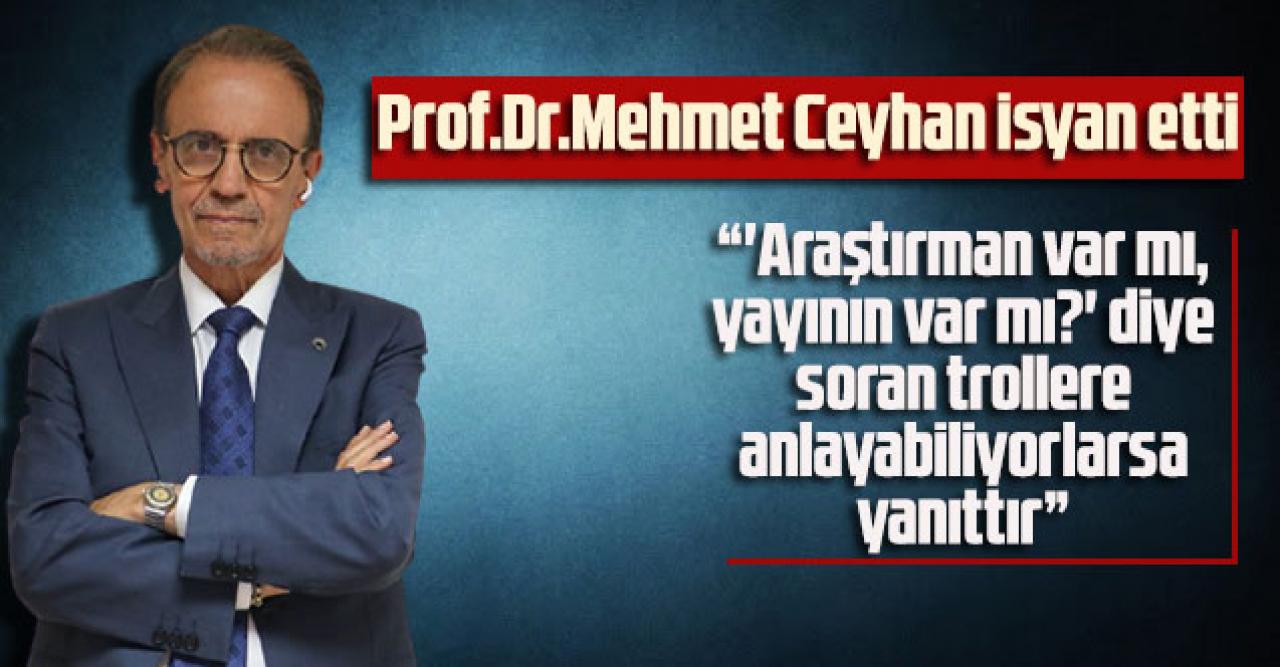 Prof. Dr. Mehmet Ceyhan isyan etti