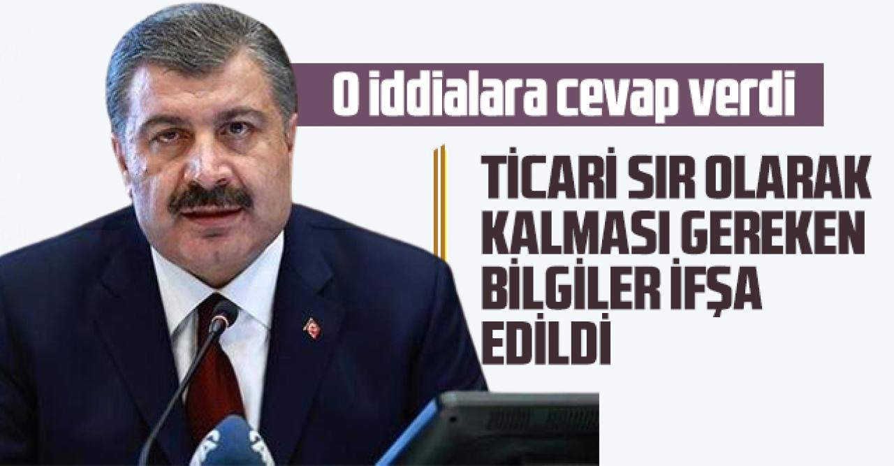 Bakan Koca'dan "Bedava aşıya para verildi" iddiasına yanıt: Ticari sır olarak kalması gereken bilgiler ifşa edildi