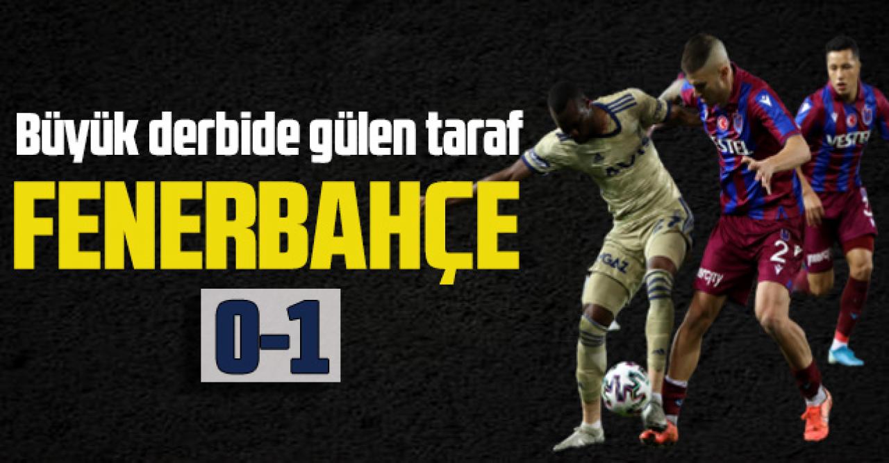 Büyük derbide gülen taraf Kanarya oldu: Trabzonspor  0- Fenerbahçe: 1