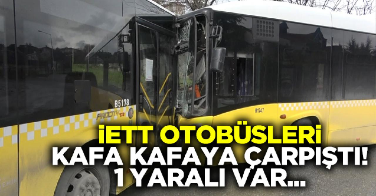 Başakşehir'de aynı hatta çalışan iki otobüs kafa kafaya çarpıştı