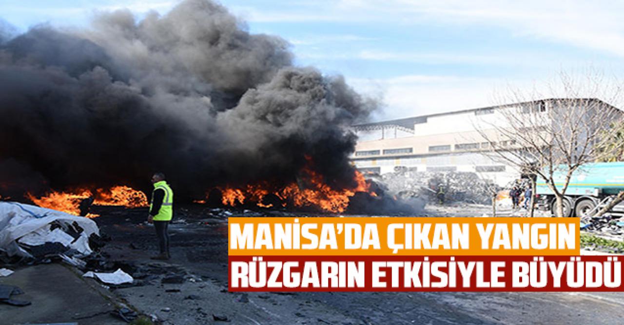 Manisa'da çıkan yangın rüzgarın etkisiyle büyüdü