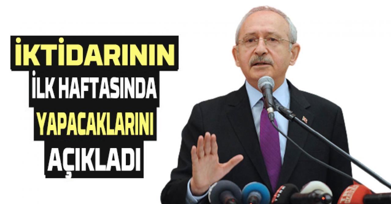 Kılıçdaroğlu CHP iktidarının ilk haftasında yapacaklarını 8 madde ile paylaştı