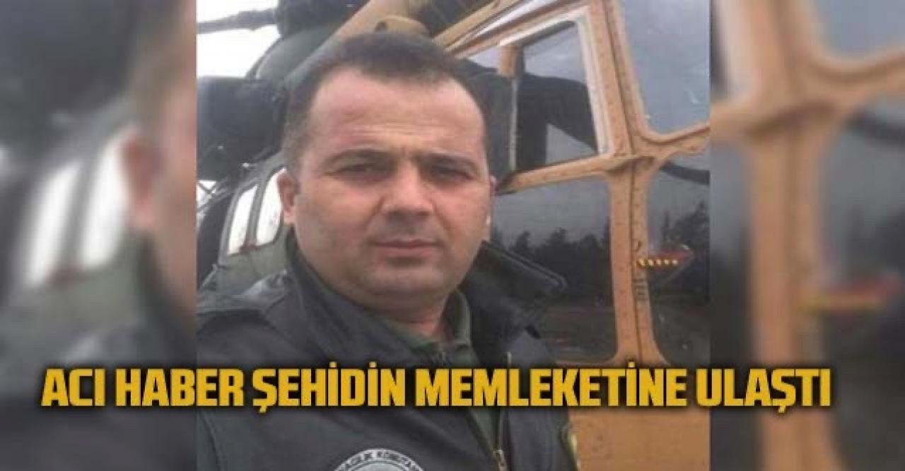 Acı haber şehidin memleketine ulaştı