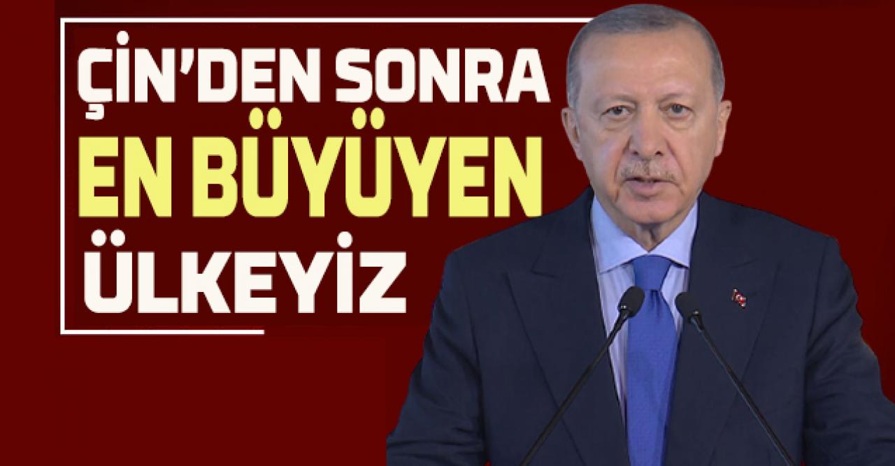 Erdoğan: Türkiye 2020'de Çin'den sonra en fazla büyüyen ülke oldu