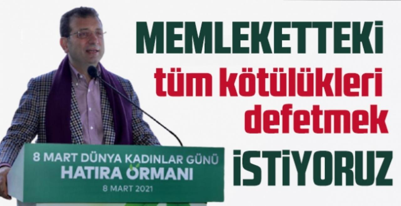 8 Mart Hatıra Ormanı’nın ilk fidanlarını İmamoğlu çifti dikti