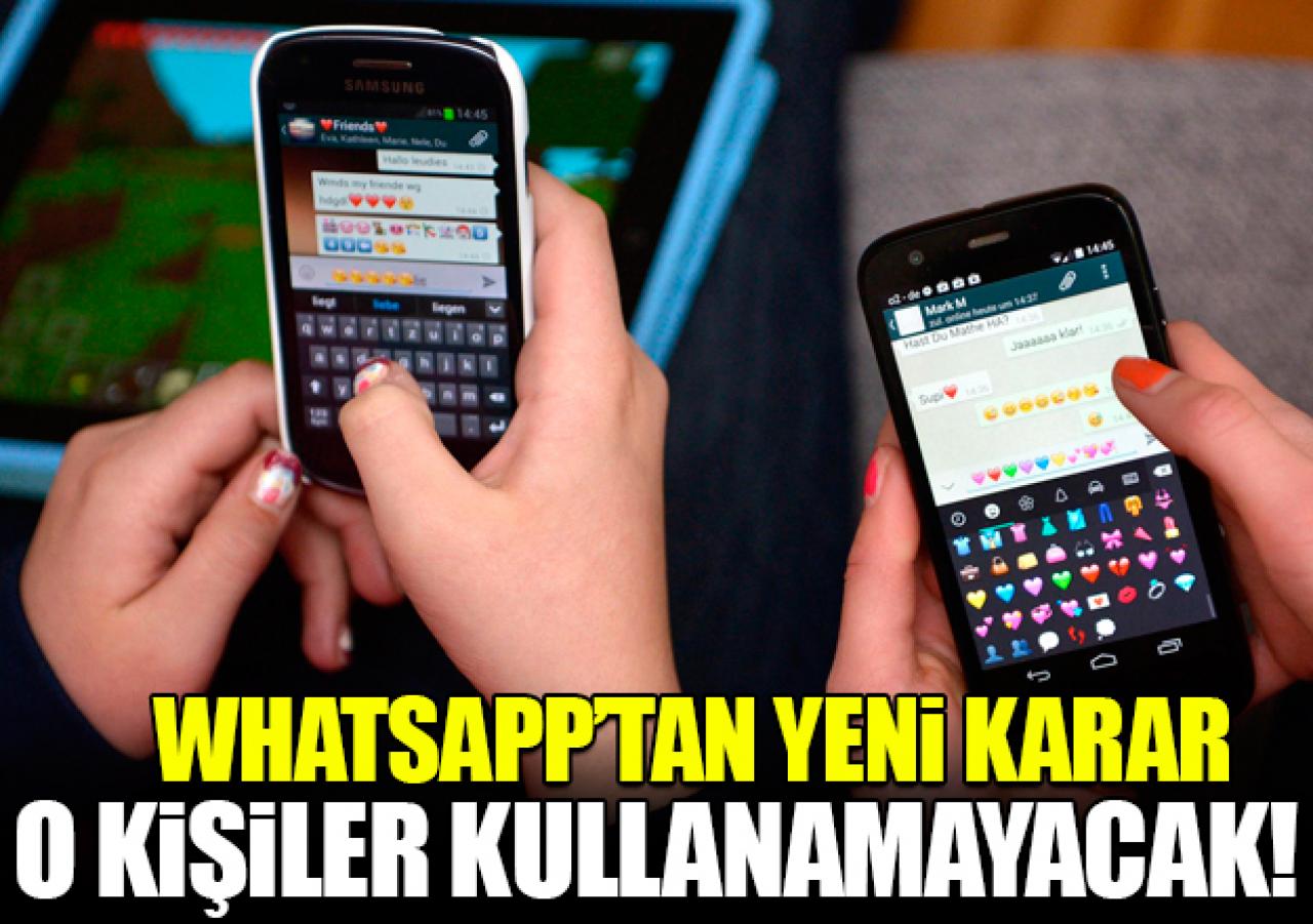 Whatsapp artık onlara yasak!