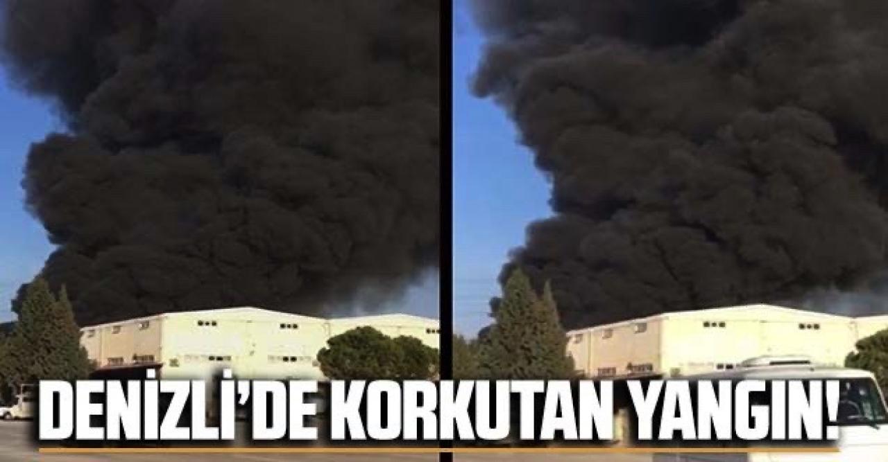 Denizli'de korkutan yangın