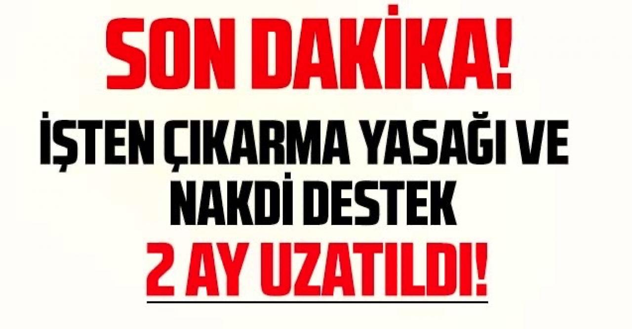 Son dakika: İşten çıkarma yasağı ve nakdi destek süresi 2 ay uzatıldı