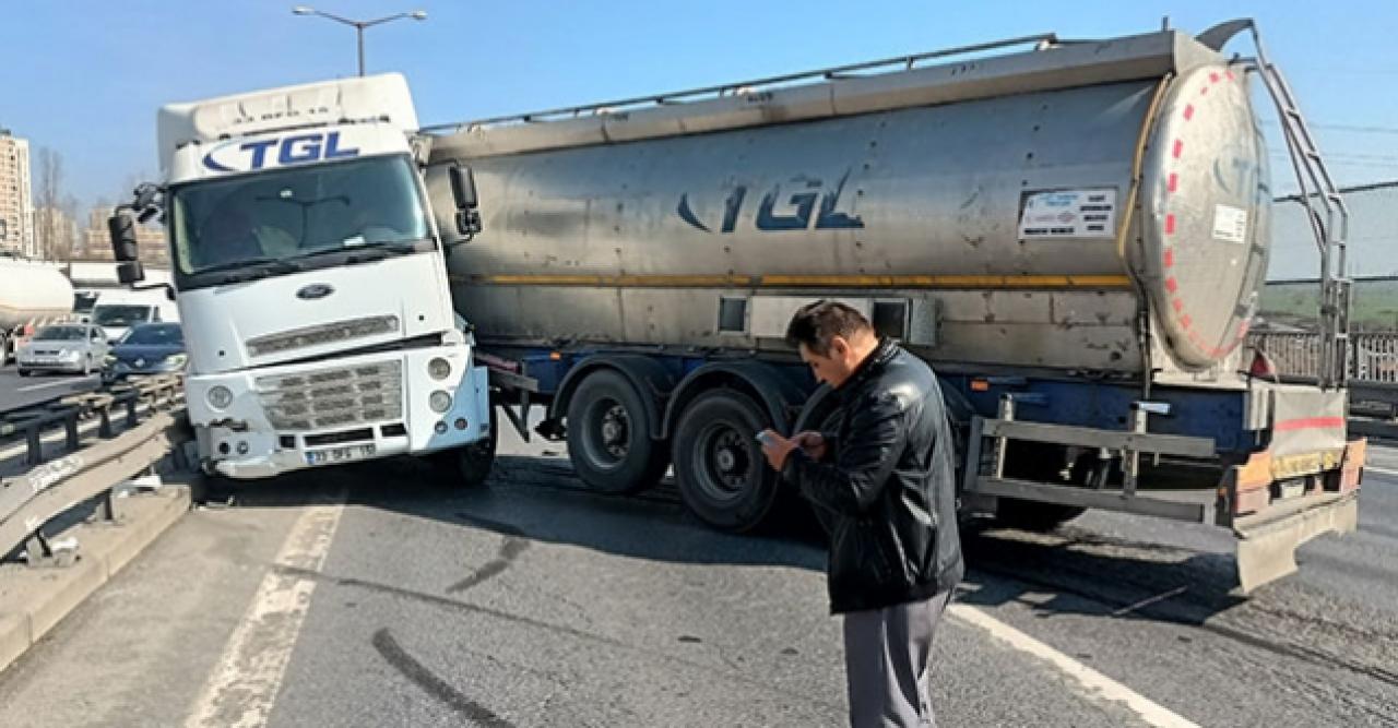 TEM Avcılar Mevkii'nde TIR kazası; trafik yoğunluğu yaşanıyor