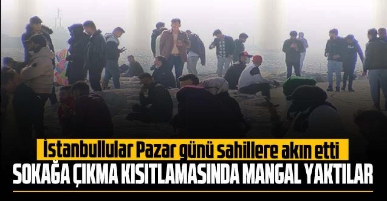 Yenikapı Sahili'nde 'Pazar' kalabalığı: Mangal yaktılar