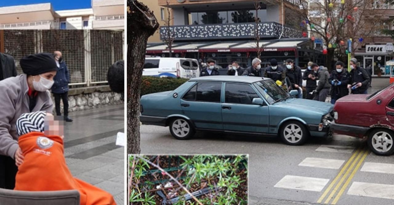 Otomobiliyle eşinin bulunduğu araca çarpıp tüfekle ateş açtı; 1 yaralı!