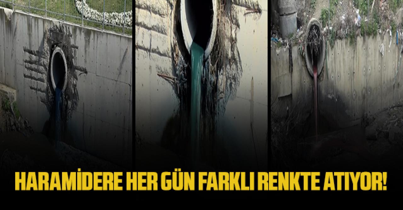 Haramidere her gün farklı bir renkte akıyor