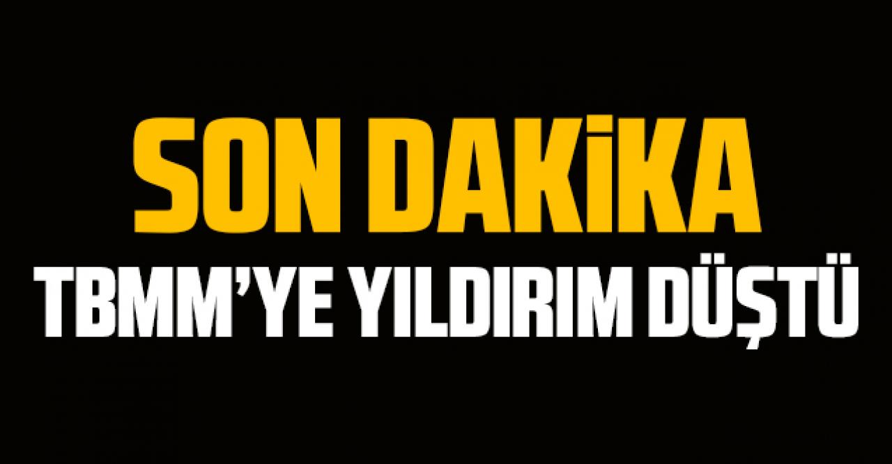 TBMM'ye yıldırım düştü!