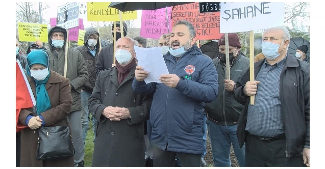 İstanbul Büyükşehir Belediyesi önünde adalet nöbeti