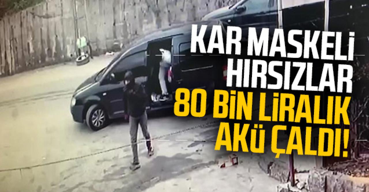 Esenyurt'ta kar maskesi takan hırsızlar 80 bin liralık akü çaldı