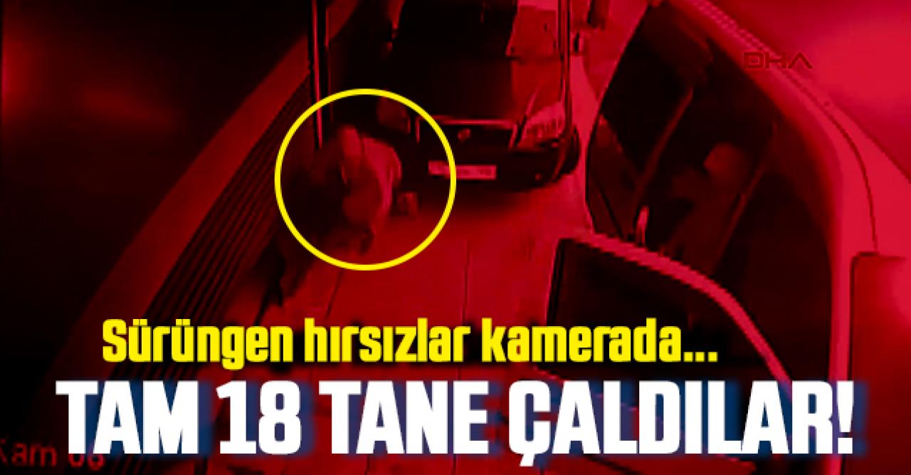 Güngören'de akü hırsızlığı! 3 dakikada 18 tane çaldılar...