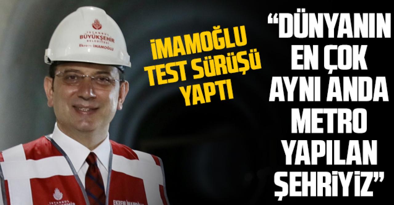 Ekrem İmamoğlu Ataköy-İkitelli Metro Hattı'nın test sürüşünü gerçekleştirdi