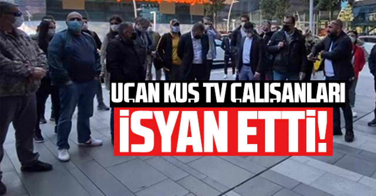 Uçankuş TV çalışanları hakları için toplandı!