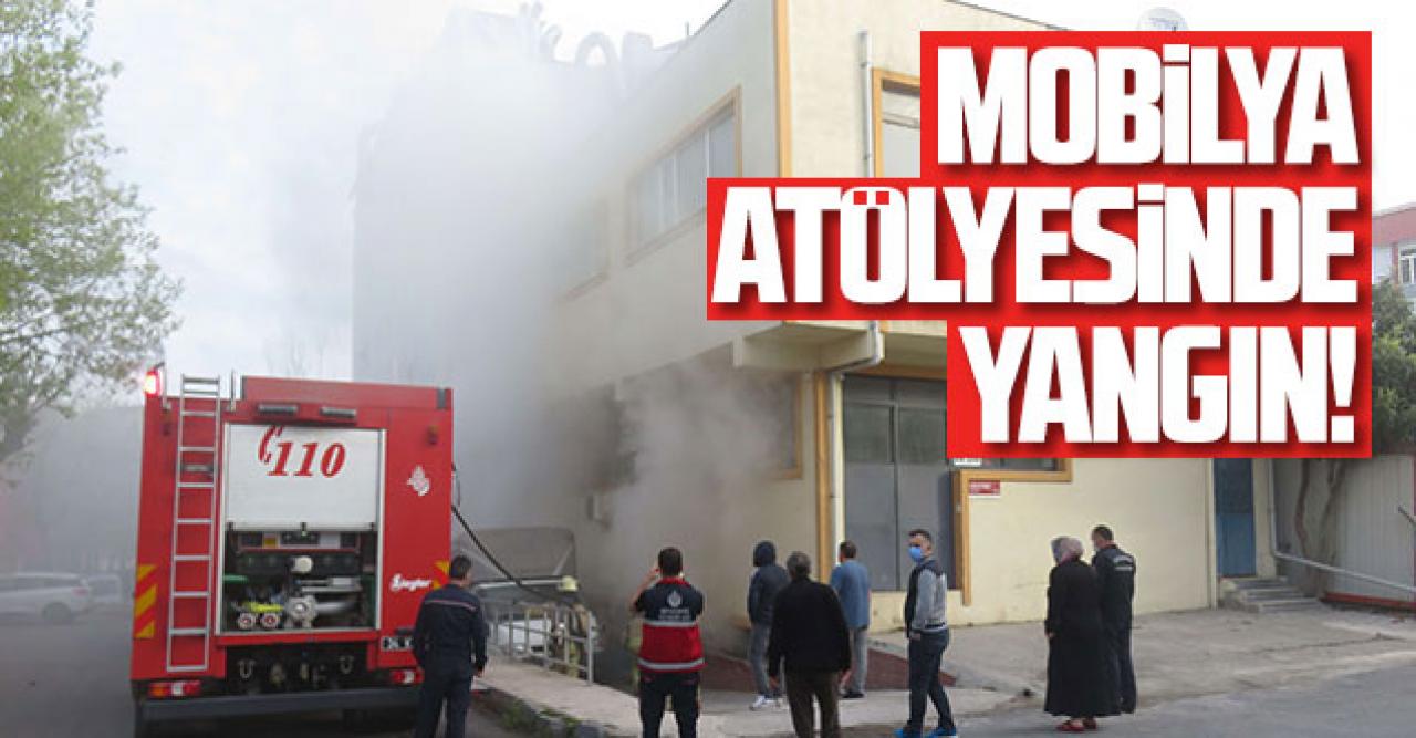 Ümraniye'de mobilya atölyesinde yangın