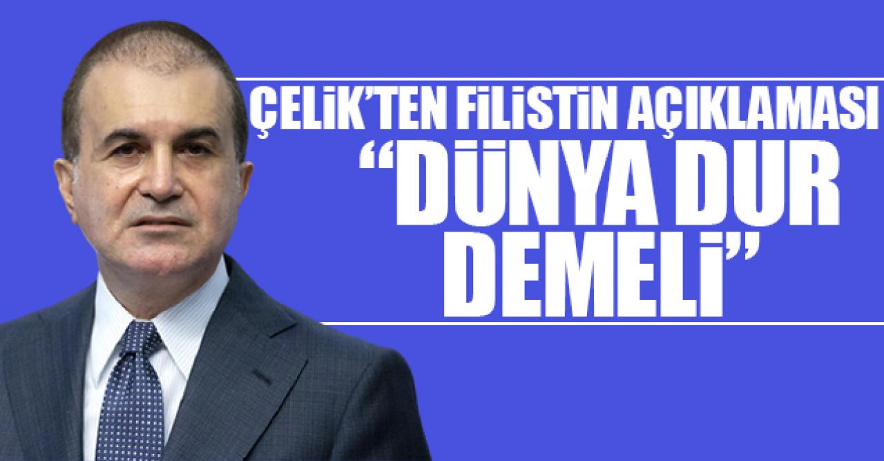 AK Parti Sözcüsü Ömer Çelik: Dünya Filistin'de olanlara dur demeli