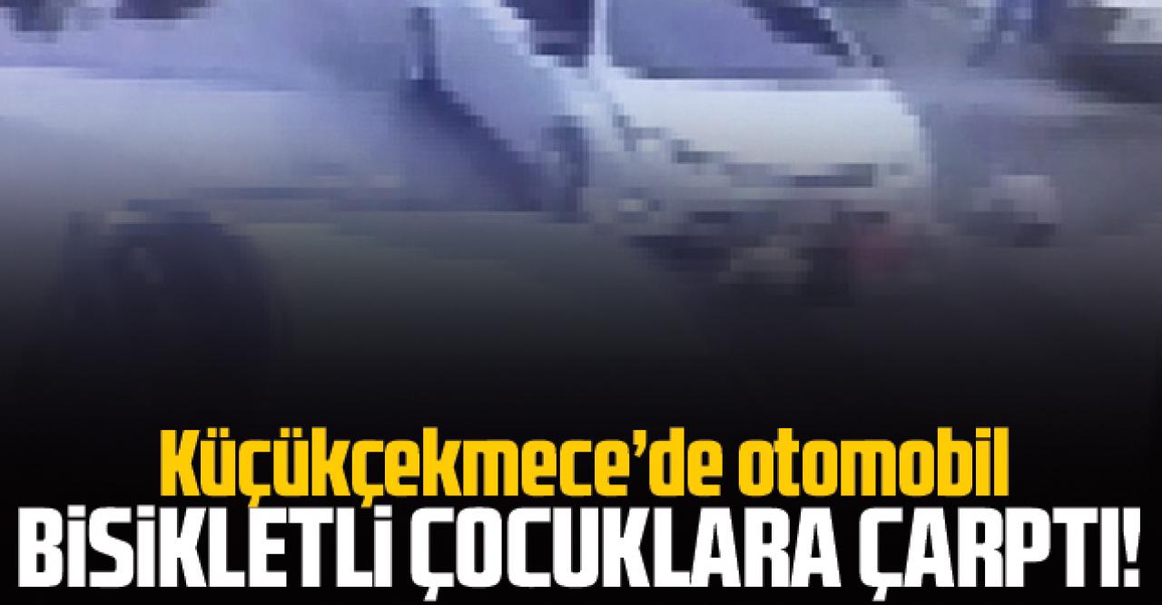 Bisikletli çocuklara otomobil çarptı