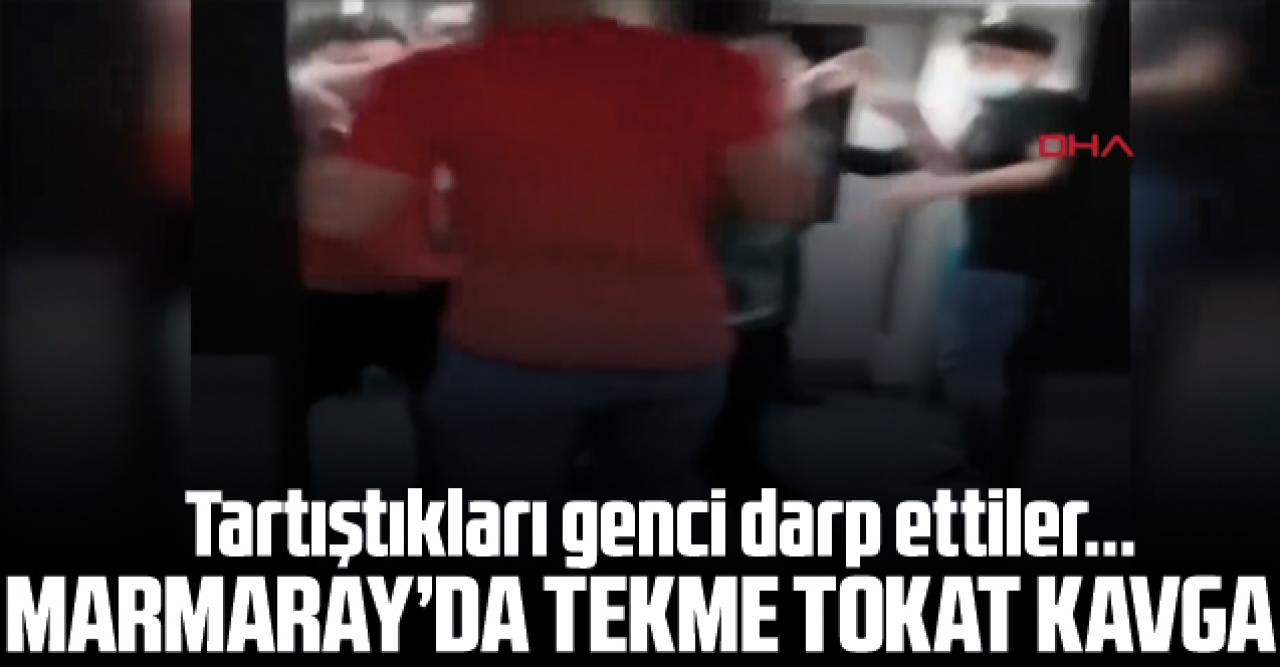 Marmaray'da tekme tokat kavga! 4 kişi birden darp etti