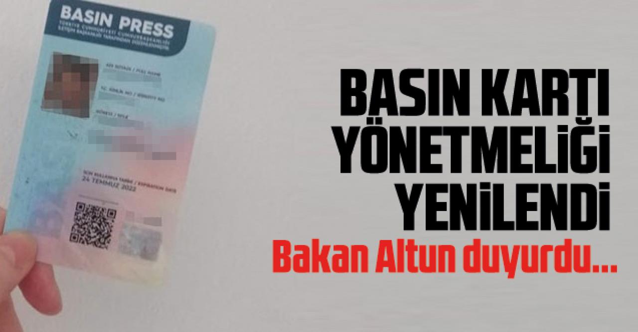 Basın kartı yönetmeliği yenilendi