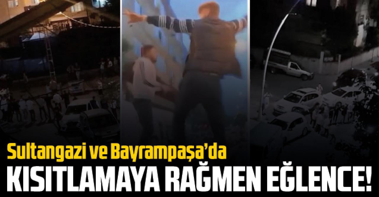 Sultangazi ve Bayrampaşa'da kısıtlamaya rağmen asker eğlencesi