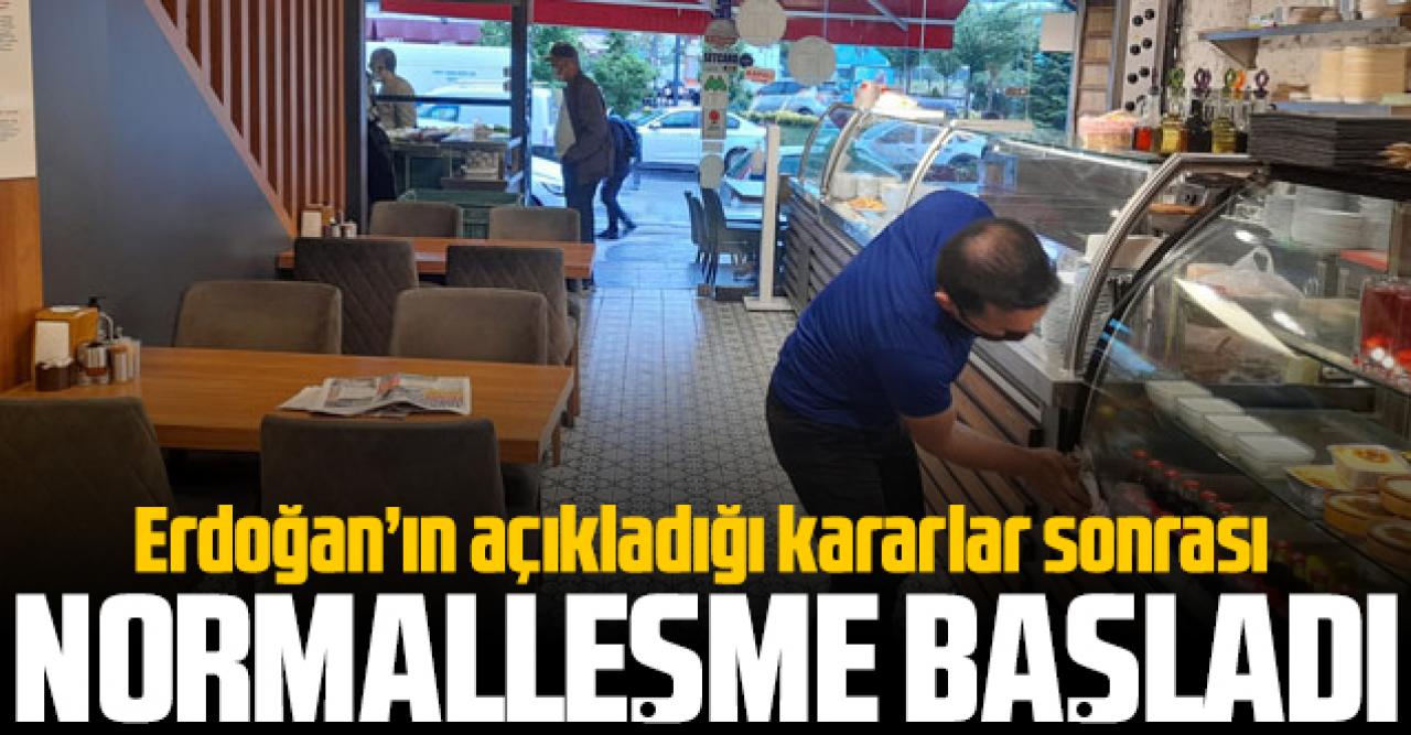 Normalleşme süreci başladı