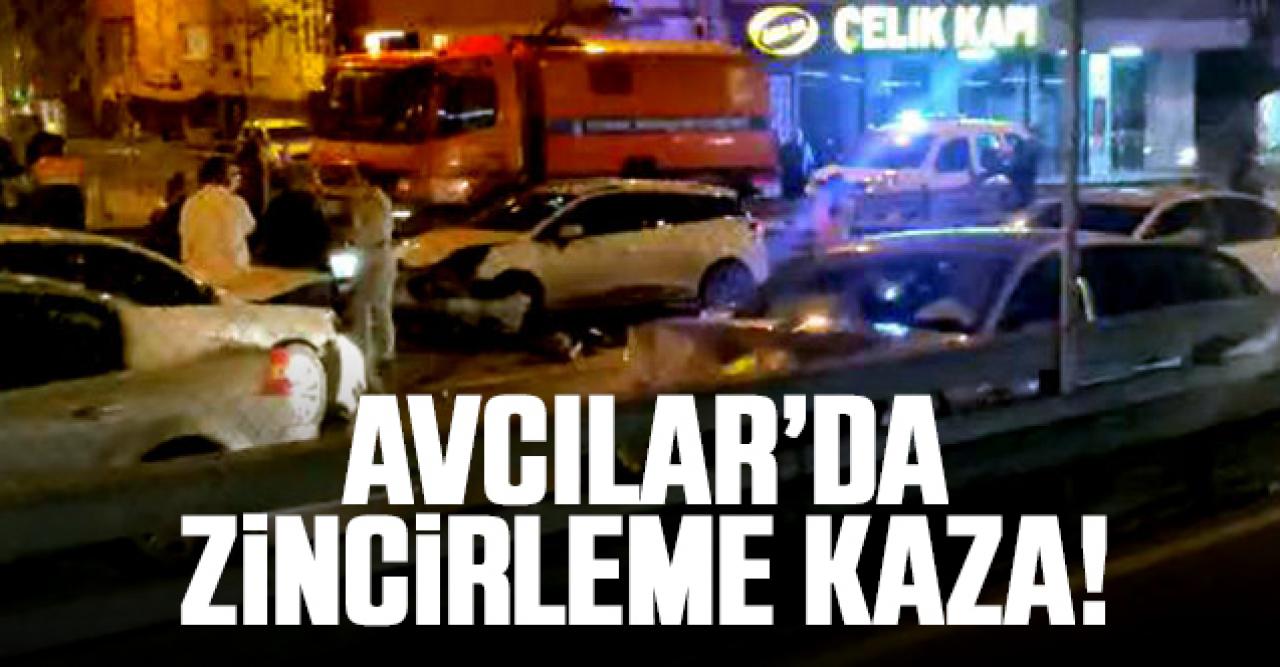 Avcılar'da zincirleme kaza: 5 araç birbirine girdi