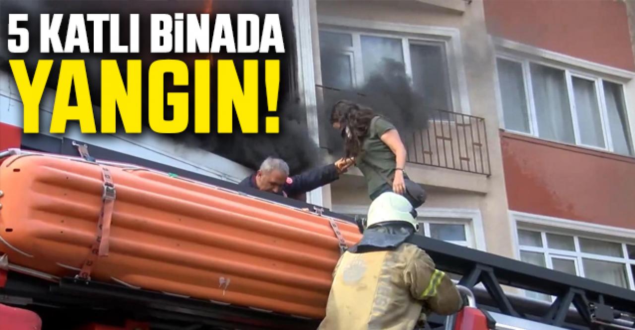 Beyoğlu'ndaki 5 katlı binada yangın