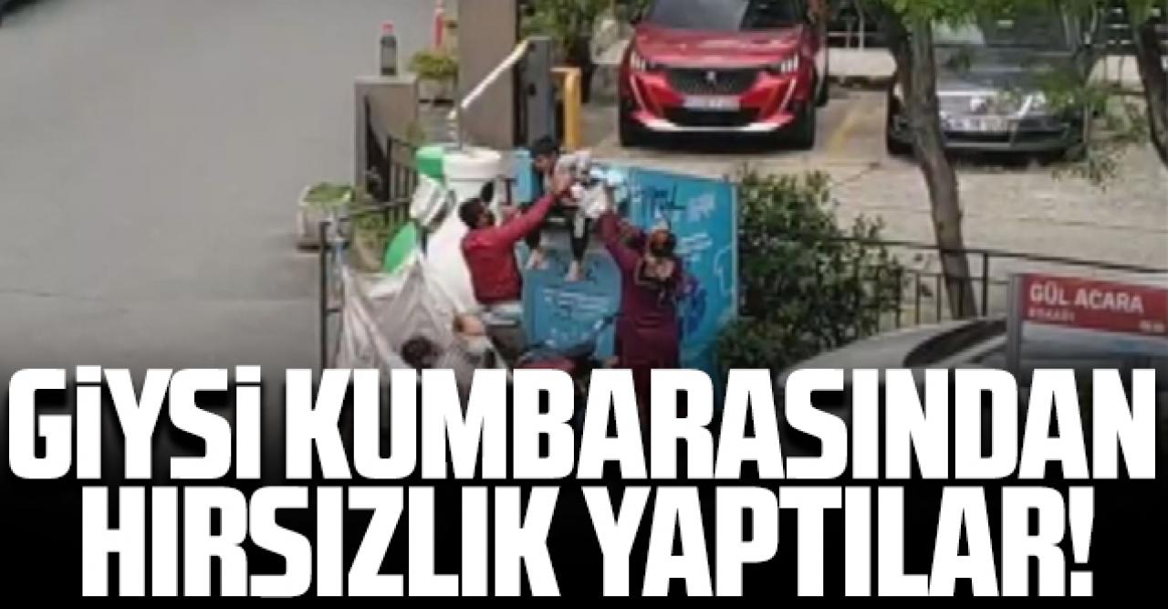 Bunu da yaptılar... Giysi kumbarasından hırsızlık!