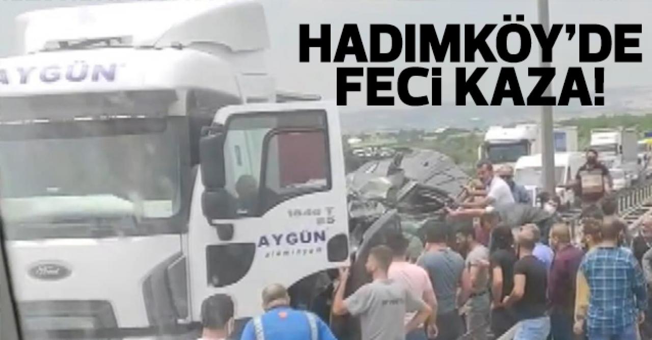 Hadımköy'de feci kaza