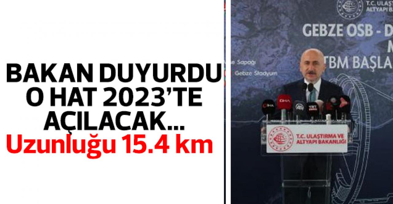 Gebze-Darıca metro hattı 2023 yılında hizmete girecek