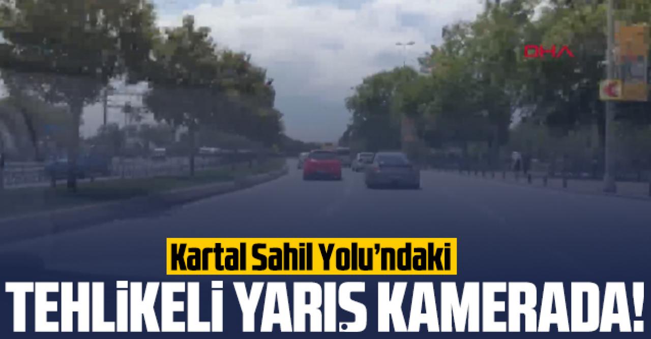 Kartal Sahil Yolu'nda tehlikeli yarış!