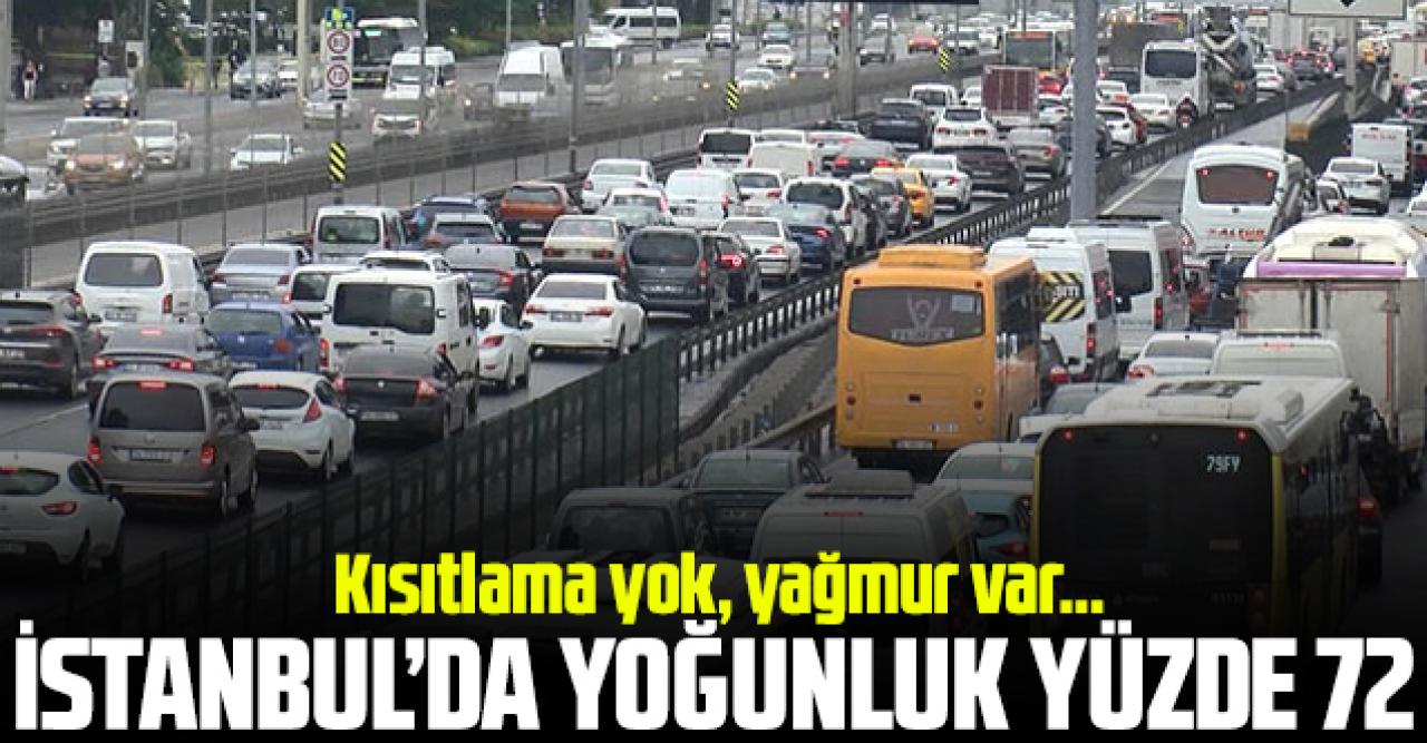 İstanbul'daki sağanak yağış sonrası yoğunluk yüzde 72