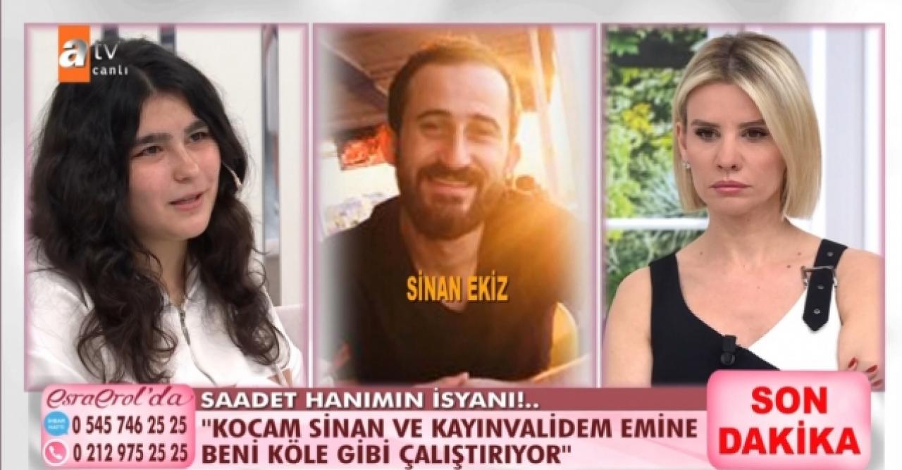 Esra Erol'da Saadet Nur Ekiz kocası Sinan Ekiz'den boşanmak mı istiyor