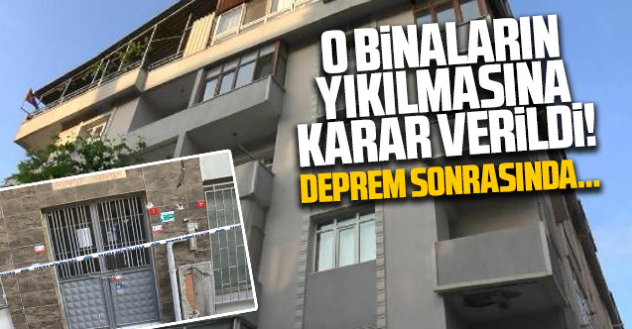 Güngören'de hasar gören binalar yıkılacak